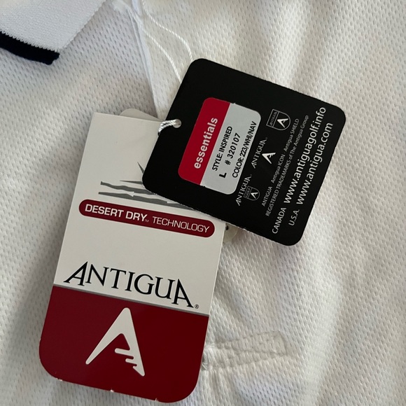 Boston Red Sox White Polo Shirt Antigua MLB Genuine Merchandise Size Large Dry - Picture 5 of 7